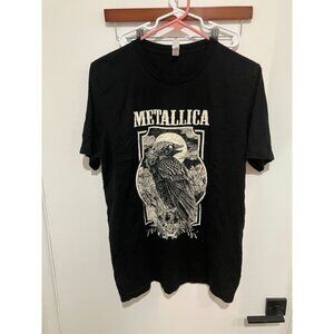 Metallica M72 Raven Design Band T-Shirt, Black, Size Large